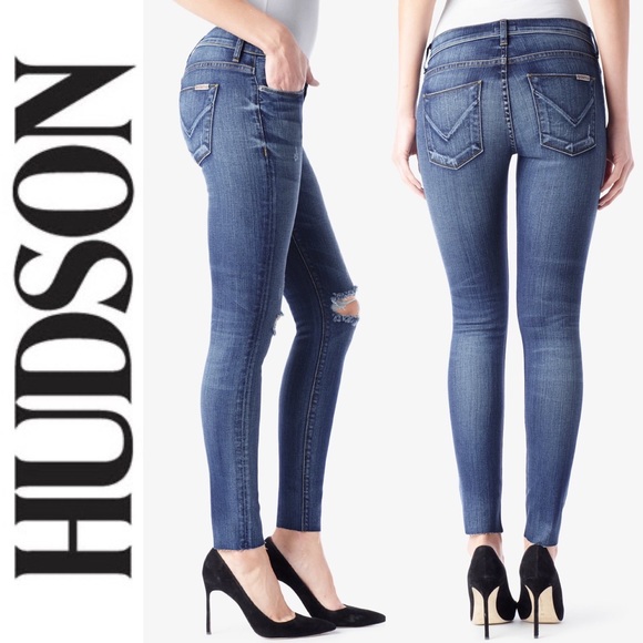 Hudson Jeans Denim - Hudson Jeans Krista Ankle Super Skinny Raw Hem 28